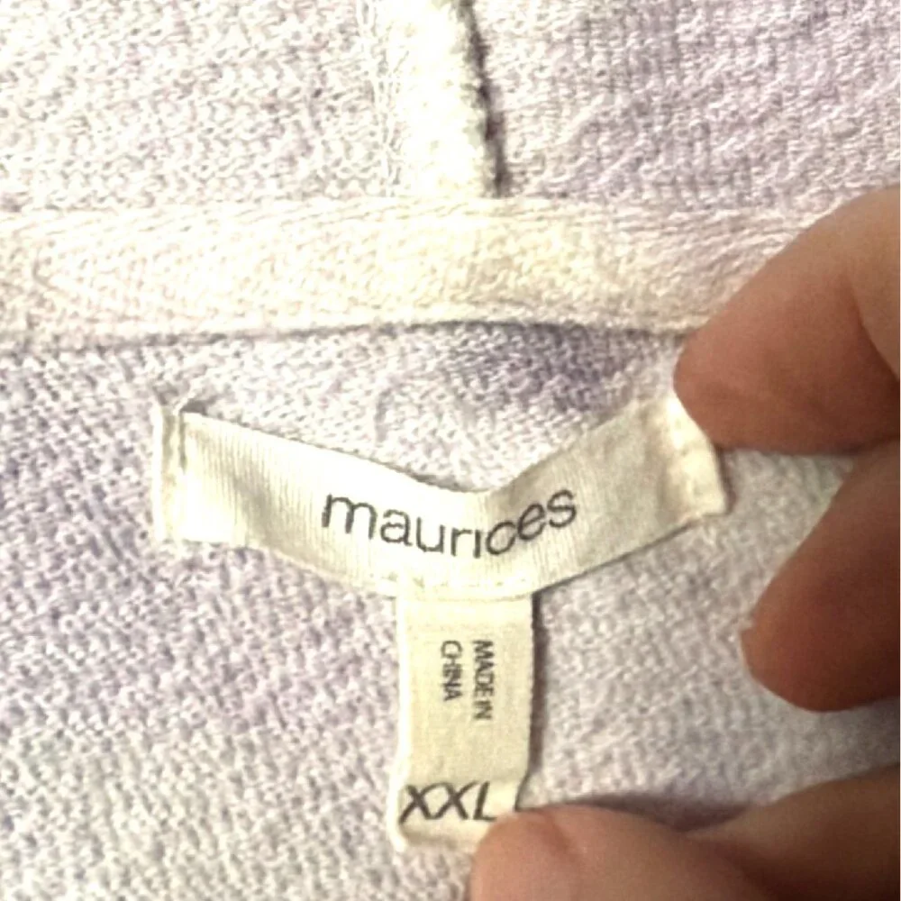 Maurices Tie-Dye Pullover Hoodie XXL Lavender & White Kangaroo Pocket Long Sleev - Picture 3 of 5